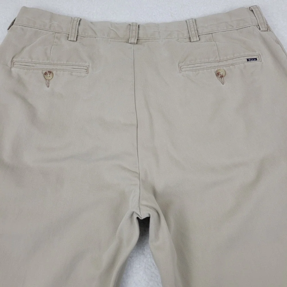 Polo Ralph Lauren Classic Fit Chino Pants‎ Mens 34x32 Tan Cotton Casual Retro